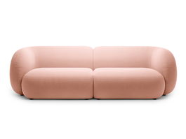Canapea modulara 4 locuri, Kate, Micadoni, 243x99x76 cm, catifea, roz