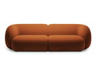 Canapea modulara 4 locuri, Kate, Micadoni, 243x99x76 cm, catifea, teracota
