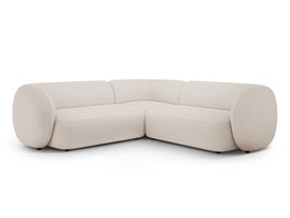 Coltar simetric 5 locuri, Kate, Micadoni, 252x252x76 cm, tesatura boucle, bej