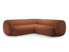 Coltar simetric 5 locuri, Kate, Micadoni, 252x252x76 cm, tesatura boucle, teracota