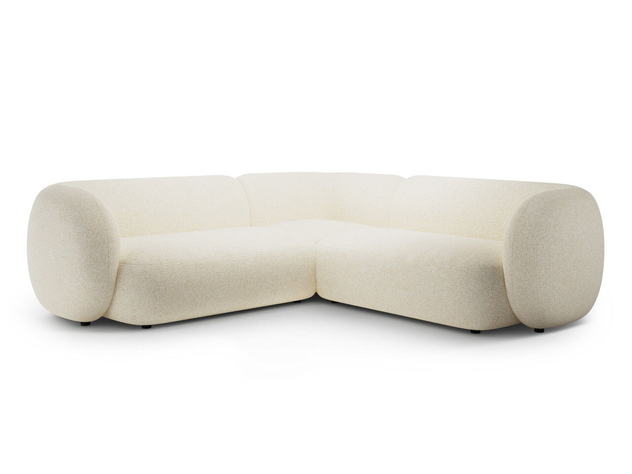 Coltar simetric 5 locuri, Kate, Micadoni, 252x252x76 cm, tesatura structurata, bej deschis