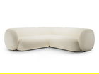 Coltar simetric 5 locuri, Kate, Micadoni, 252x252x76 cm, tesatura structurata, bej deschis