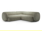 Coltar simetric 5 locuri, Kate, Micadoni, 252x252x76 cm, tesatura structurata, verde muschi melanj