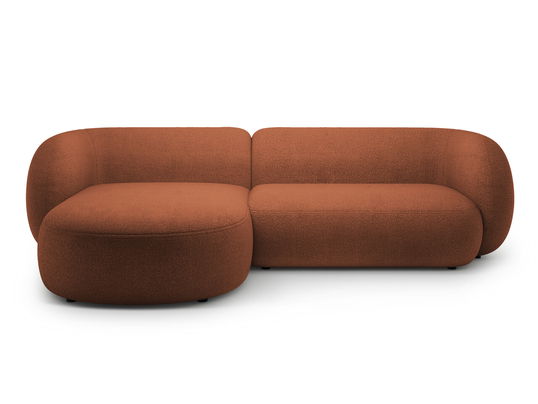 Coltar stanga 3 locuri, Kate, Micadoni, 285x176x76 cm, tesatura boucle, teracota