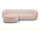 Coltar stanga 3 locuri, Kate, Micadoni, 285x176x76 cm, tesatura boucle, roz pudra