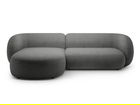Coltar stanga 3 locuri, Kate, Micadoni, 285x176x76 cm, tesatura boucle, gri inchis