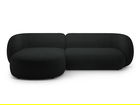 Coltar stanga 3 locuri, Kate, Micadoni, 285x176x76 cm, tesatura boucle, negru