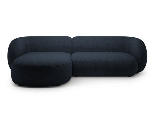 Coltar stanga 3 locuri, Kate, Micadoni, 285x176x76 cm, tesatura boucle, albastru inchis
