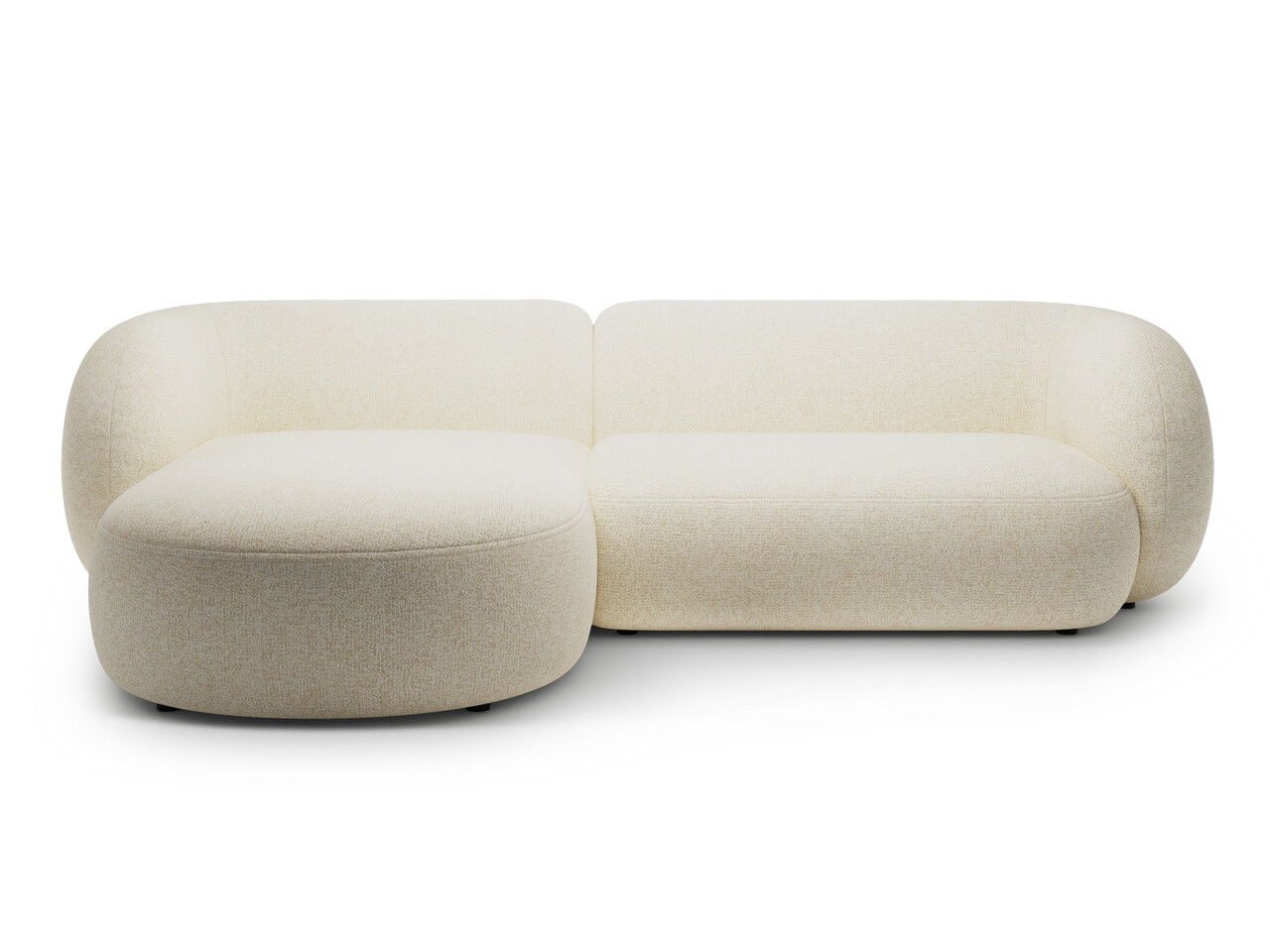 Coltar stanga 3 locuri, Kate, Micadoni, 285x176x76 cm, tesatura structurata, bej deschis