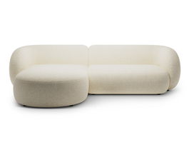 Coltar stanga 3 locuri, Kate, Micadoni, 285x176x76 cm, tesatura structurata, bej deschis