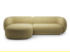 Coltar stanga 3 locuri, Kate, Micadoni, 285x176x76 cm, tesatura structurata, galben melanj