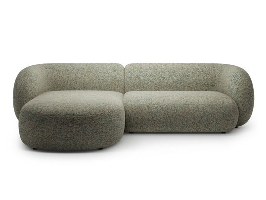 Coltar stanga 3 locuri, Kate, Micadoni, 285x176x76 cm, tesatura structurata, verde muschi melanj