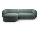 Coltar stanga 3 locuri, Kate, Micadoni, 285x176x76 cm, tesatura structurata, albastru melanj