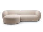 Coltar stanga 3 locuri, Kate, Micadoni, 285x176x76 cm, catifea, bej