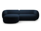 Coltar stanga 3 locuri, Kate, Micadoni, 285x176x76 cm, catifea, albastru regal