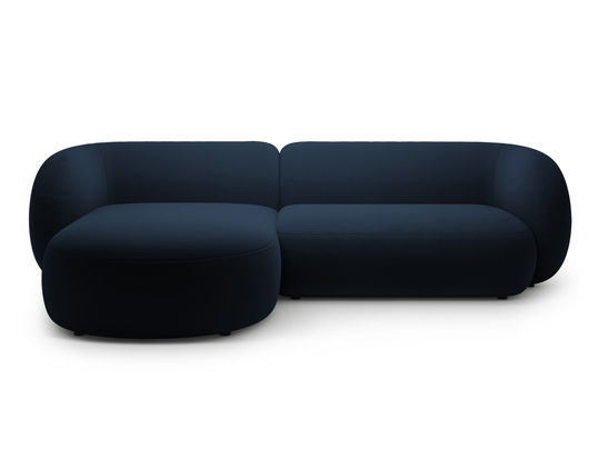Coltar stanga 3 locuri, Kate, Micadoni, 285x176x76 cm, catifea, albastru regal