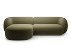 Coltar stanga 3 locuri, Kate, Micadoni, 285x176x76 cm, catifea, verde