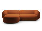 Coltar stanga 3 locuri, Kate, Micadoni, 285x176x76 cm, catifea, teracota