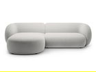 Coltar stanga 3 locuri, Kate, Micadoni, 285x176x76 cm, catifea, gri deschis
