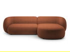 Coltar dreapta 3 locuri, Kate, Micadoni, 285x176x76 cm, tesatura boucle, teracota