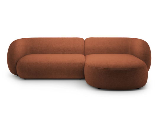 Coltar dreapta 3 locuri, Kate, Micadoni, 285x176x76 cm, tesatura boucle, teracota