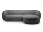 Coltar dreapta 3 locuri, Kate, Micadoni, 285x176x76 cm, tesatura boucle, gri inchis