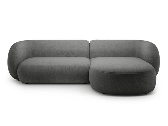 Coltar dreapta 3 locuri, Kate, Micadoni, 285x176x76 cm, tesatura boucle, gri inchis