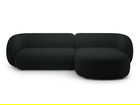 Coltar dreapta 3 locuri, Kate, Micadoni, 285x176x76 cm, tesatura boucle, negru