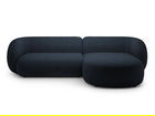 Coltar dreapta 3 locuri, Kate, Micadoni, 285x176x76 cm, tesatura boucle, albastru inchis