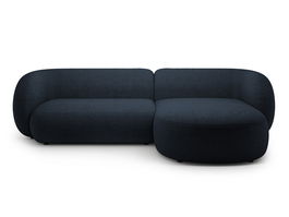 Coltar dreapta 3 locuri, Kate, Micadoni, 285x176x76 cm, tesatura boucle, albastru inchis