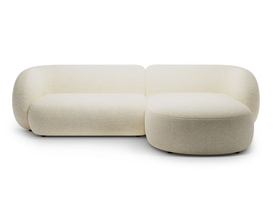 Coltar dreapta 3 locuri, Kate, Micadoni, 285x176x76 cm, tesatura structurata, bej deschis