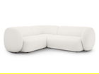Coltar stanga 4 locuri, Kate, Micadoni, 252x220x76 cm, tesatura boucle, alb