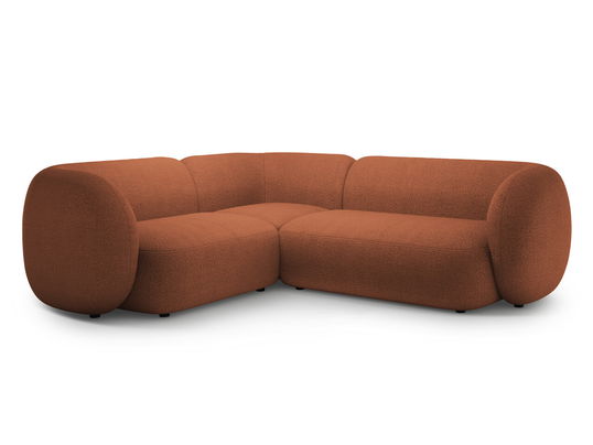 Coltar stanga 4 locuri, Kate, Micadoni, 252x220x76 cm, tesatura boucle, teracota