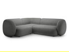 Coltar stanga 4 locuri, Kate, Micadoni, 252x220x76 cm, tesatura boucle, gri inchis