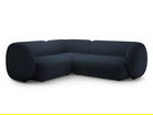 Coltar stanga 4 locuri, Kate, Micadoni, 252x220x76 cm, tesatura boucle, albastru inchis