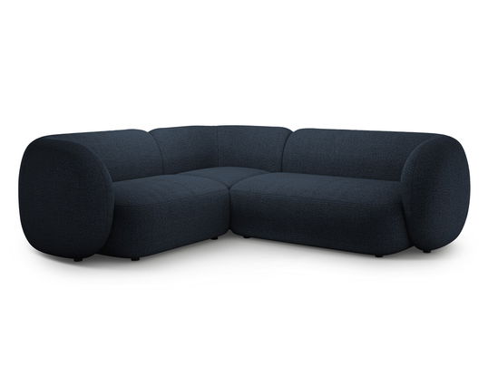 Coltar stanga 4 locuri, Kate, Micadoni, 252x220x76 cm, tesatura boucle, albastru inchis