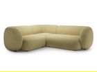 Coltar stanga 4 locuri, Kate, Micadoni, 252x220x76 cm, tesatura structurata, galben melanj