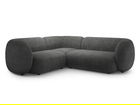 Coltar stanga 4 locuri, Kate, Micadoni, 252x220x76 cm, tesatura structurata, gri inchis melanj