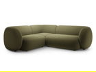 Coltar stanga 4 locuri, Kate, Micadoni, 252x220x76 cm, catifea, verde