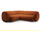Coltar stanga 4 locuri, Kate, Micadoni, 252x220x76 cm, catifea, teracota