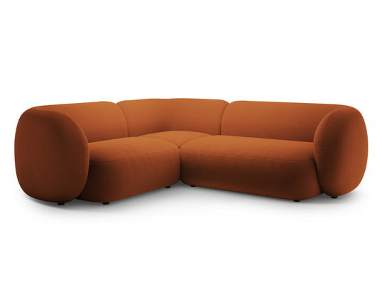 Coltar stanga 4 locuri, Kate, Micadoni, 252x220x76 cm, catifea, teracota