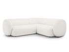 Coltar dreapta 4 locuri, Kate, Micadoni, 252x220x76 cm, tesatura boucle, alb
