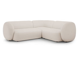 Coltar dreapta 4 locuri, Kate, Micadoni, 252x220x76 cm, tesatura boucle, bej