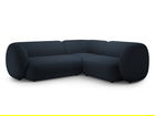 Coltar dreapta 4 locuri, Kate, Micadoni, 252x220x76 cm, tesatura boucle, albastru inchis