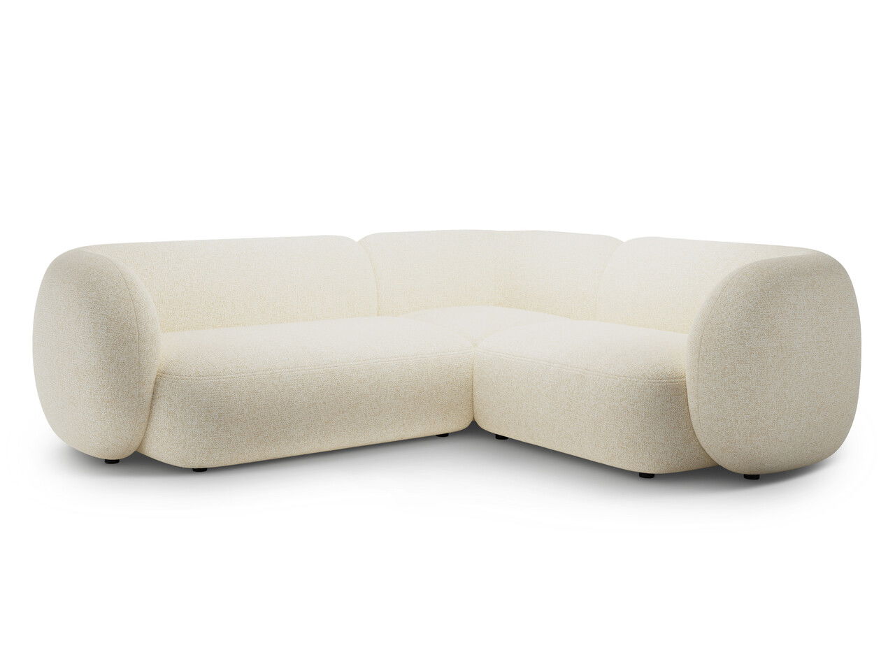 Coltar dreapta 4 locuri, Kate, Micadoni, 252x220x76 cm, tesatura structurata, bej deschis