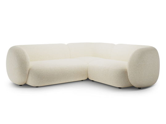 Coltar dreapta 4 locuri, Kate, Micadoni, 252x220x76 cm, tesatura structurata, bej deschis