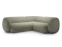 Coltar dreapta 4 locuri, Kate, Micadoni, 252x220x76 cm, tesatura structurata, verde muschi melanj