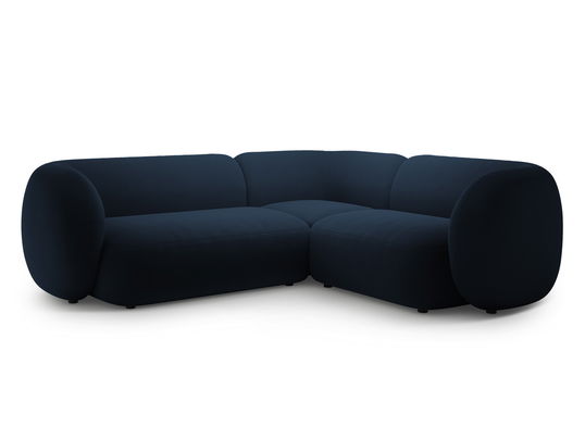 Coltar dreapta 4 locuri, Kate, Micadoni, 252x220x76 cm, catifea, albastru regal