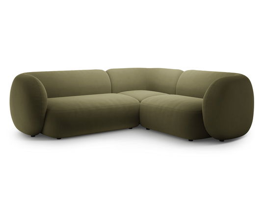 Coltar dreapta 4 locuri, Kate, Micadoni, 252x220x76 cm, catifea, verde