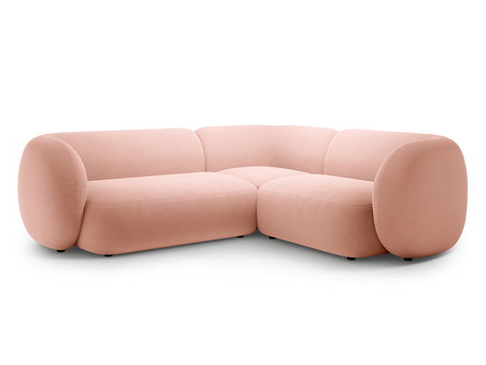 Coltar dreapta 4 locuri, Kate, Micadoni, 252x220x76 cm, catifea, roz
